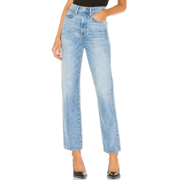 SLVRLAKE Denim - SLVRLAKE London High-Rise Straight Leg Crop Jean Blue Sz 27